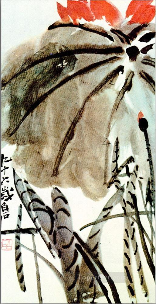 Qi Baishi lotus old China ink Oil Paintings